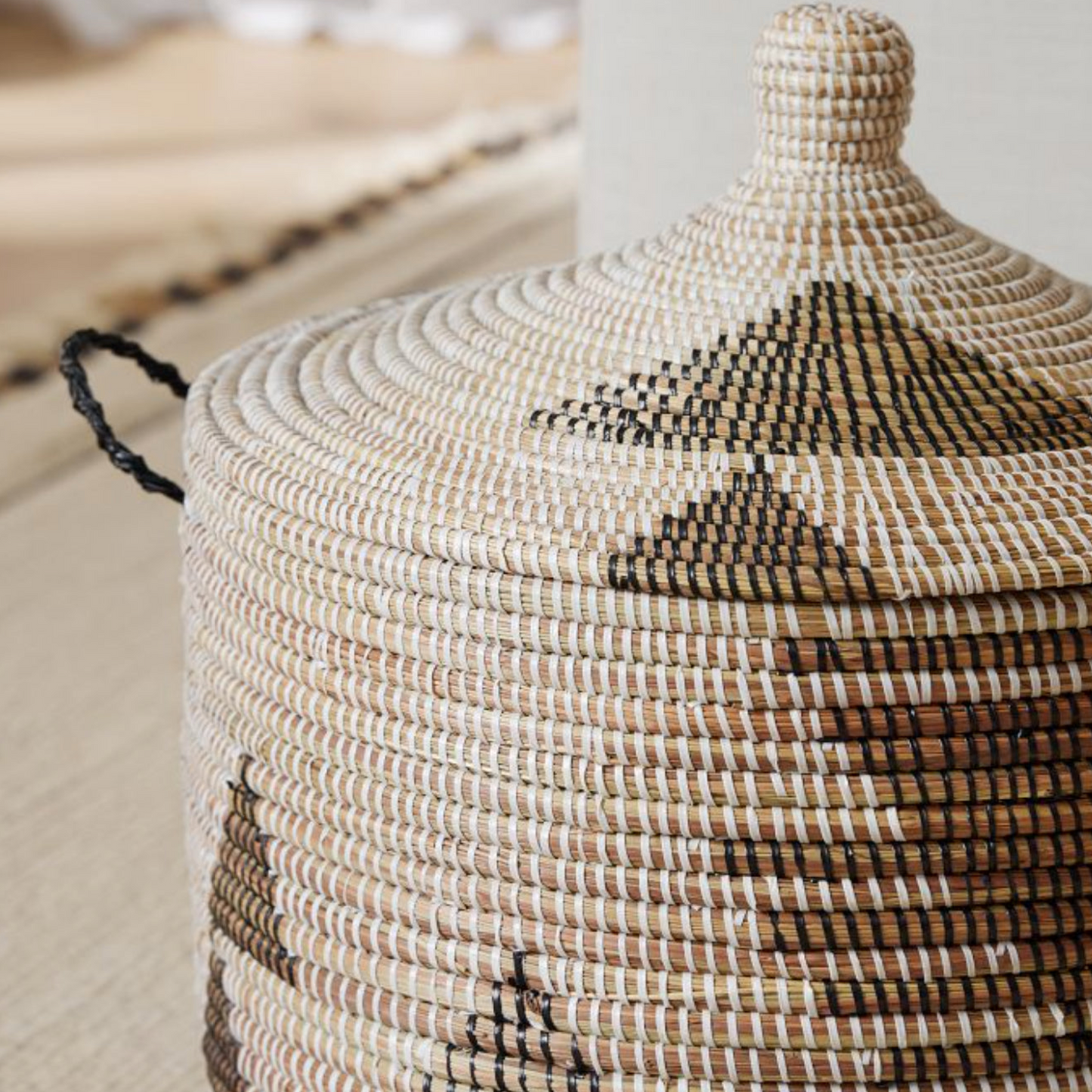 Storage Basket Graphic Print - Black and White