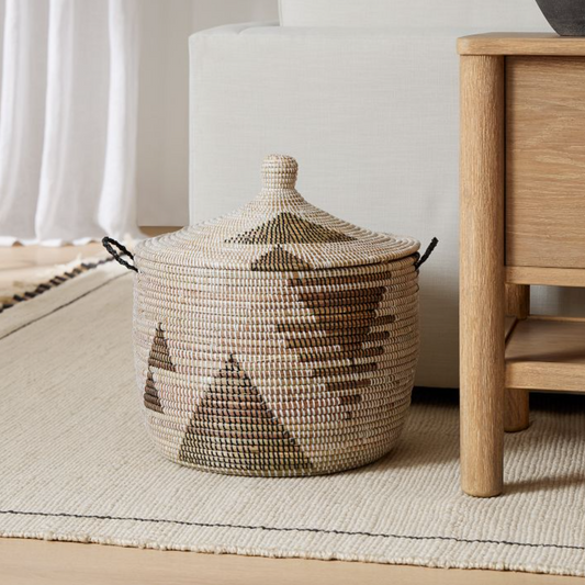 Storage Basket Graphic Print - Black and White